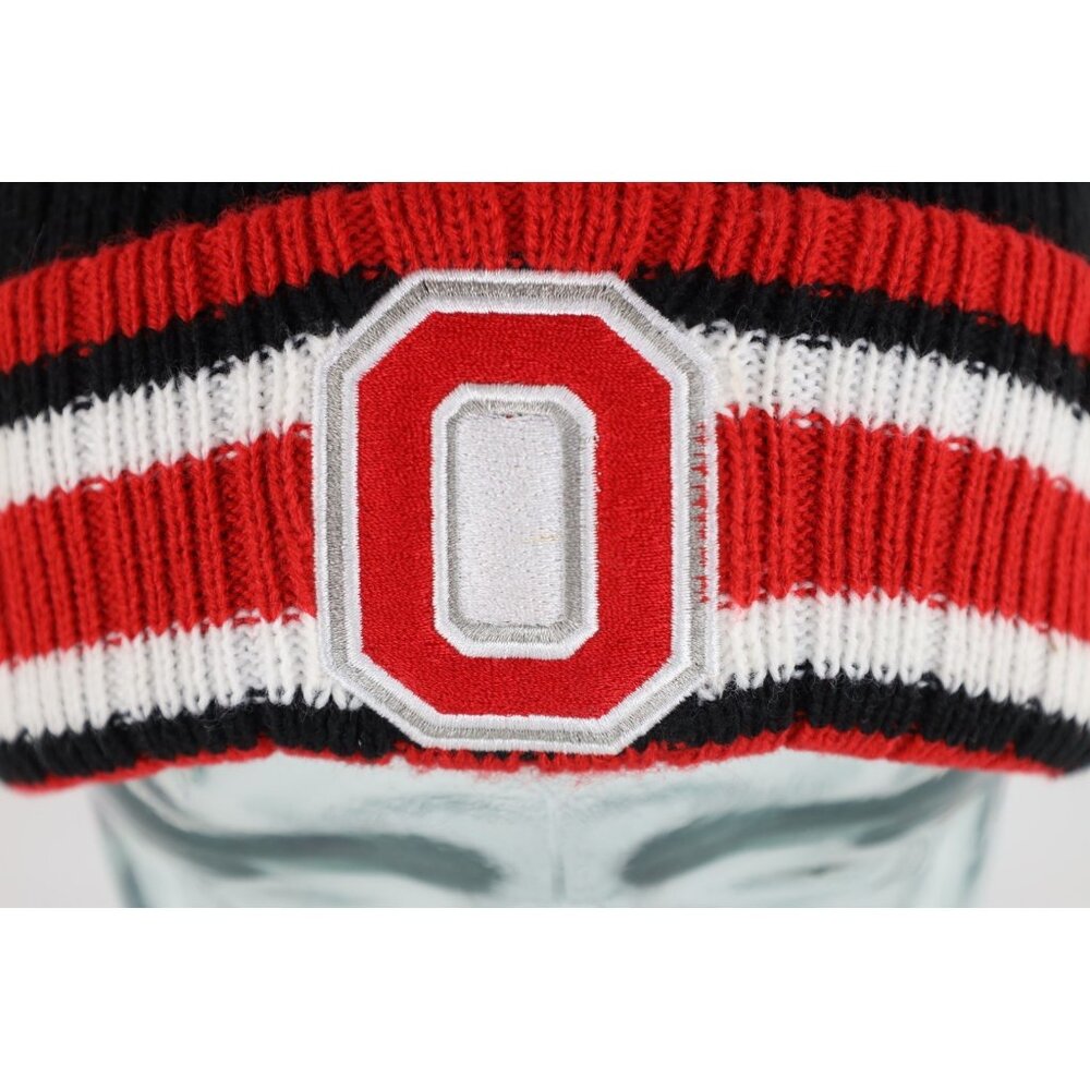 Vintage The Ohio State University Chunky Ribbed Knit Beanie Hat Cap Winter OSFA - Picture 2 of 9